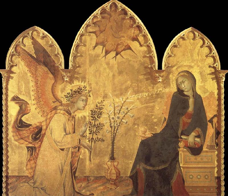 Simone Martini Detail of the Annunciation and two saints oil painting picture